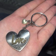 Keyring - Love Heart Metal Silver