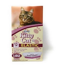 Kitty Cat Litter Box Disposable, Elastic Liners- 12-Count-for Medium and Larg...
