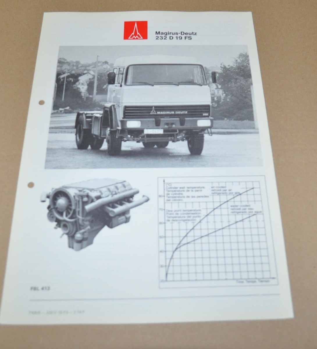 1974 Magirus Deutz 232 D 19 FS Truck Sales Brochure Prospekt | eBay