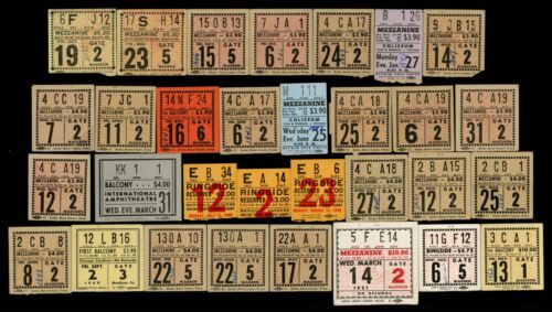 1945-1953 BOXING TICKET STUBS CHICAGO STADIUM SUGAR RAY ROBINSON JAKE LaMOTTA 31 - Picture 1 of 1