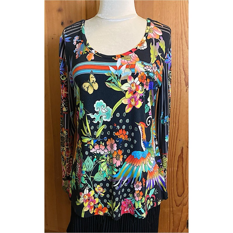 Johnny Was  Dreamer Jersey Swing Floral Top