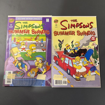 #ad Lot of 4 The Simpsons Bongo Comic Book Summer Shindig Issues 1 4 $34.99