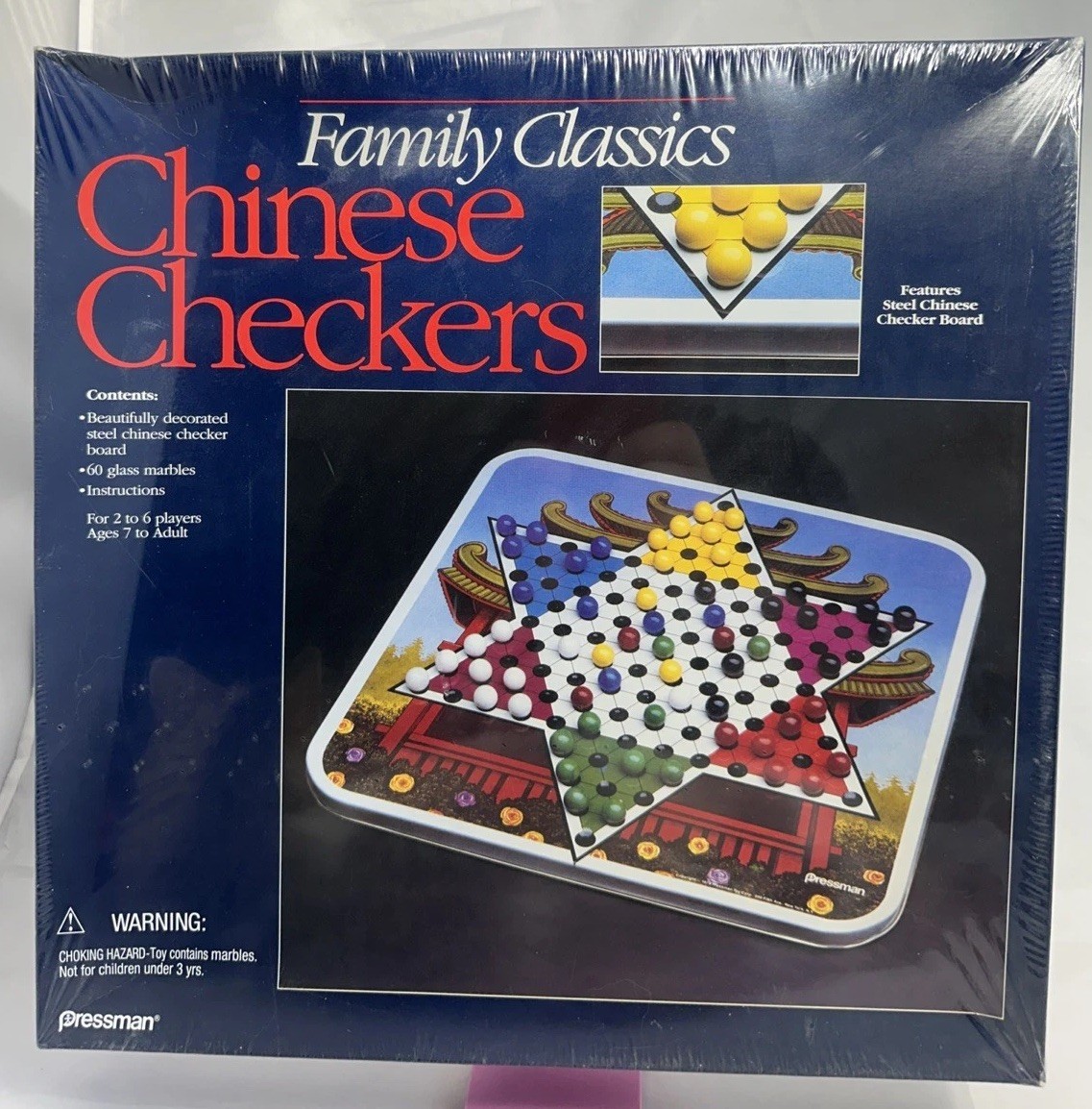Vintage M&R Toy Chinese Checkers Game Board Pressman 80s or