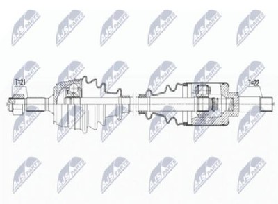 Genuine NTY Drive Shaft NPW-CT-065 for Citroen Peugeot