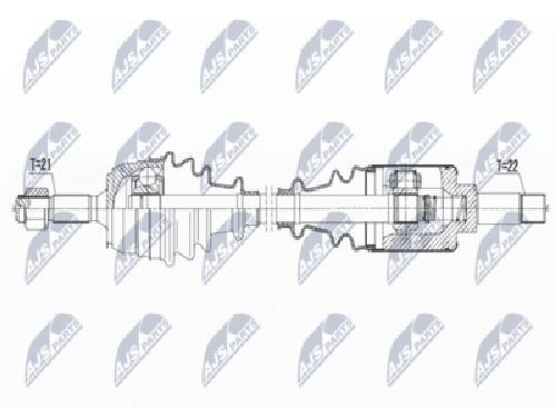 Original NTY Antriebswelle NPW-CT-065 FüR CitroëN Peugeot-image