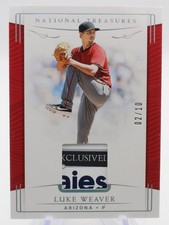 2019 Panini National Treasures Luke Weaver 95 02/10 Patch
