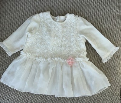 Little Me Baby Girl Ivory Beautiful Dress Size 3 Months