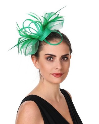 Women\'s  Fascinator Hat Flower Mesh Feathers Hat with Headband and Clip Fascinators Hat Flower Cocktail Lace Mesh Feathers Headband  main image 3