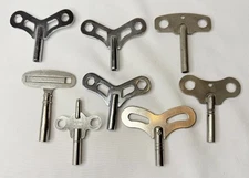 Lot 8 Vintage Clock Wind Up Winding Keys Replacement Tools Only 1 Marked India