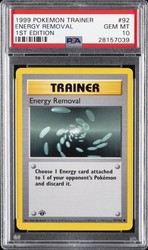 Energy Removal 92/102 Base Set 1st Edition Shadowless Common Trainer