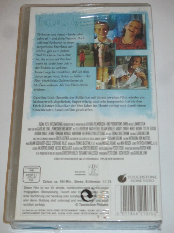 Touchstone - Pünktchen und Anton - VHS/NEU/Abenteuer/Elsa Geissler - Bild 2 von 2