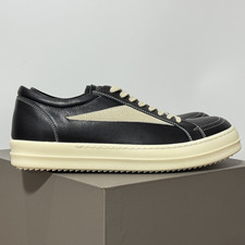 ️Rick Owens Black & White Leather Lace Up M...