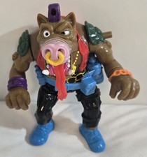 Vintage TMNT 1991 Playmates Head Spinnin' Bebop Wacky Action - WORKING w  Belt