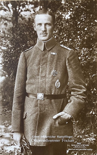 ORIGINAL! WW1 ACE WILHELM MAXIMILLIAN FRICKART SANKE #562 PHOTO POSTCARD RPPC