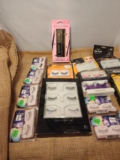 LOT Halloween  Dress Up False Strip Lashes Nails Mascara Etc. 17 PC. Lot