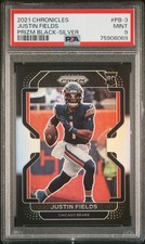 2021 Panini Chronicles - Justin Fields Prizm Black - Silver (RC) PSA 9 MINT 🔥