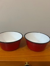 Set-2 enamel popcorn bowls, potentially brand...