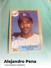Topps Alejandro Pena Los Angeles Dodgers 1987 Topps #787 Vintage Baseball Card