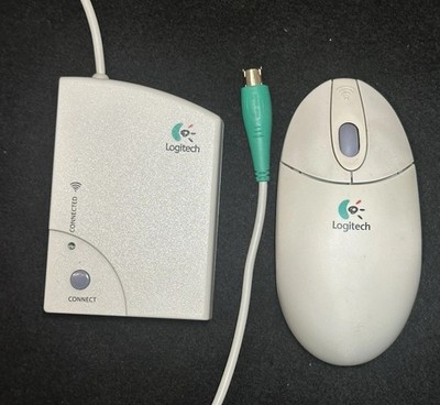 Logitech Cordless Mouse C-RA1 mit Empfänger PS/2 Vintage Funkmaus