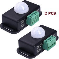 2pcs 12V/ 24V PIR Sensor LED Infrared Detector Body Motion Sensing Switch Indoor