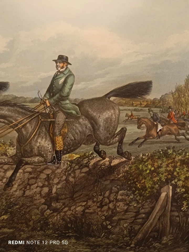 Engraving Gravure Stich coloriée "The Right and Wrong Sorte" H.T.Alken Chevaux - Photo 4/4