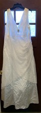 Betsy and Adam By Linda Bernell White Formal Maxi Dress 22W Glitter