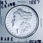 1887 MORGAN SILVER DOLLAR HI GRADE GENUINE U.S. MINT RARE COIN 8587