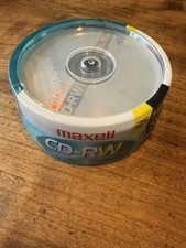 Maxell CD-RW 25 Pack 700MB 80 Min 1x-4x Rewritable Data Music Photos Discs New