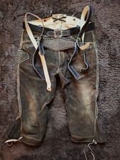 Hirschlederhose Größe 50 Kniebund Bundhose sämisch Handarbeit + Träger Top Hose