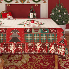 Christmas Rectangle Table Cloth,100 Waterproof Tablecloth,Christmas Decorations