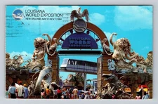 New Orleans LA-Louisiana, City Gate at Louisiana World Expo, Vintage Postcard
