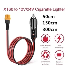 14AWG XT60 to Car Cigarette Lighter Connector Female Extension Charging Cable