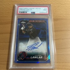 2024 Topps Chrome Sapphire Jordan Lawlar Auto /199 PSA 9  Rookie RC Diamondbacks
