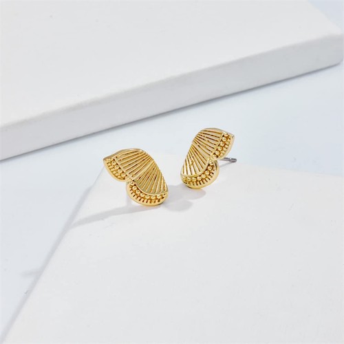 Schmetterlingsflügel Ohrstecker - 14K vergoldet, minimalistisch, leicht, zierlich - Bild 7 von 8