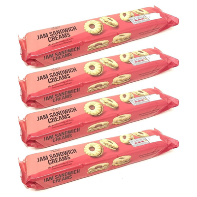 M&S Jam Sandwich Creams Biscuits 155g, Sandwiched with Jam and