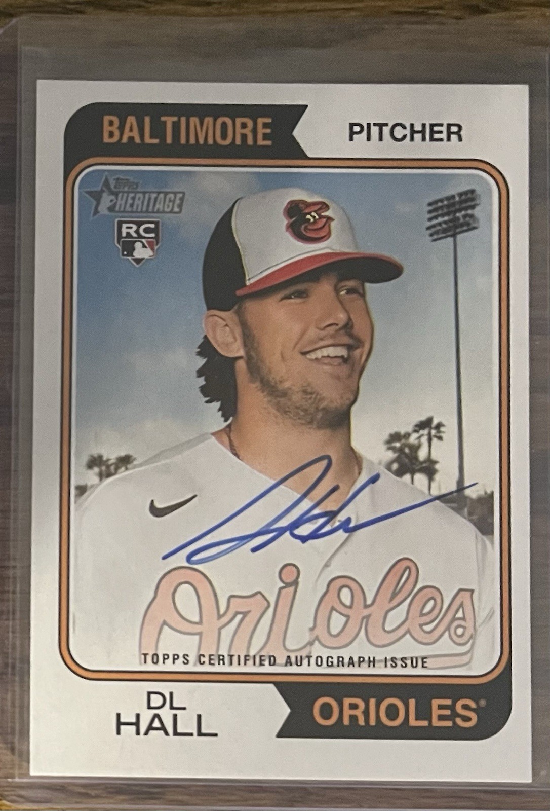 2023 Topps Heritage - Real One Autographs DL Hall #ROA-DHL (AU, RC) Auto Mint