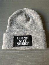 Lions Not Sheep Beanie Gray One Size YP Class...