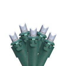 Northlight 50ct Pure White LED Wide Angle Outdoor Christmas Lights Green Wire