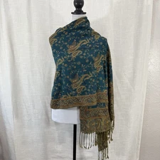 Pashmina Women’s Scarf Classic Paisley Fall Colors