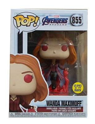 Funko Pop Avengers Endgame: Wanda Maximoff (Scarlet Witch) Figure w/ Protector