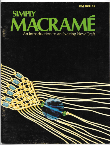 THREE Macrame Magazine 1970s Easy Chain Bells Flowerpot Purse Basket Holders Bag - Picture 2 of 17