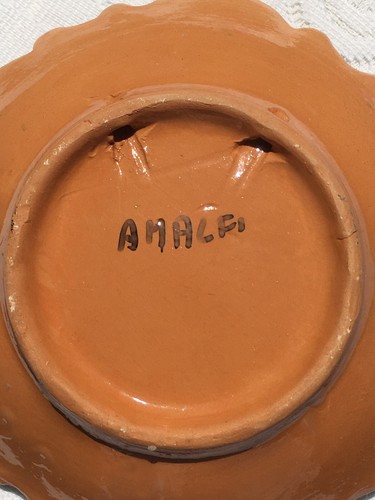 Signed Amalfi pottery trinket/decorative bowl - Picture 7 of 9