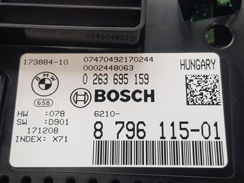 2014-2019 MK2 F16 BMW X6 SPEEDOMETER 3.0 DIESEL AUTOMATIC 611665 - Picture 8 of 12