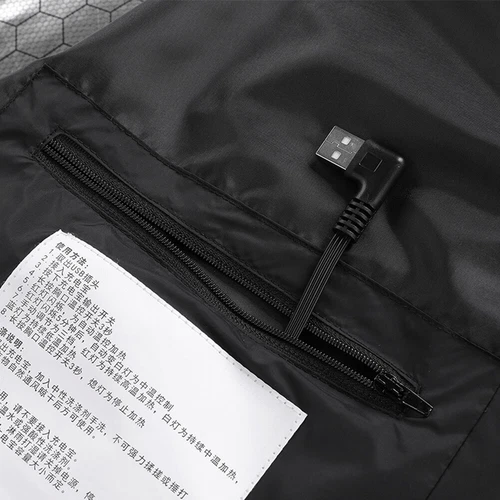 21 Bereiche Herren Beheizte Jacke USB Elektrische Heizung Weste Winter Outdoor Warm Mantel - Bild 6 von 21