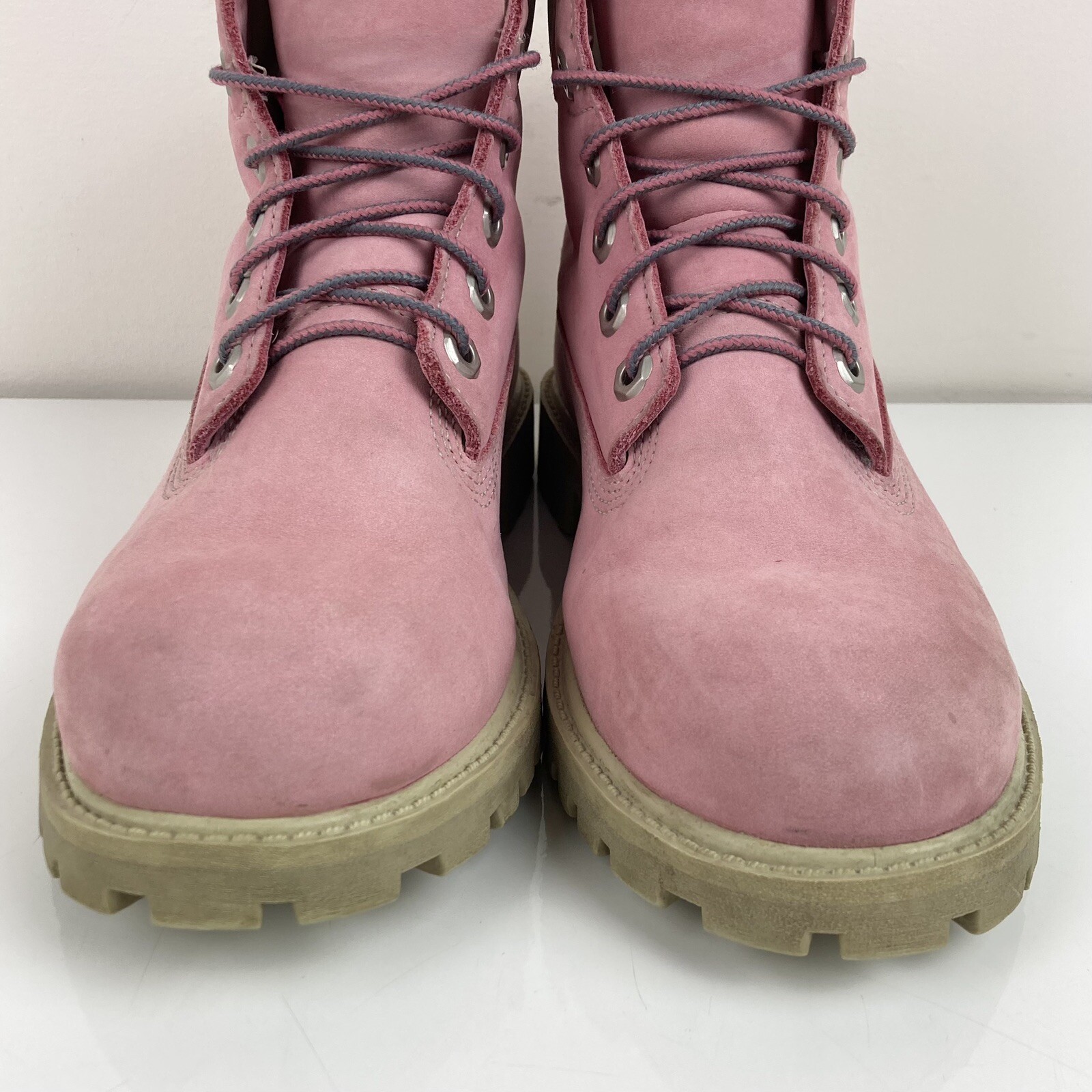 Timberland Women’s 6 Inch Light Pink Leather Ankle Work Boots Size 6.5