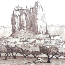 VITROLLES Joanny DREVET Eau-Forte Originale 1941 sur papier Annam Rives