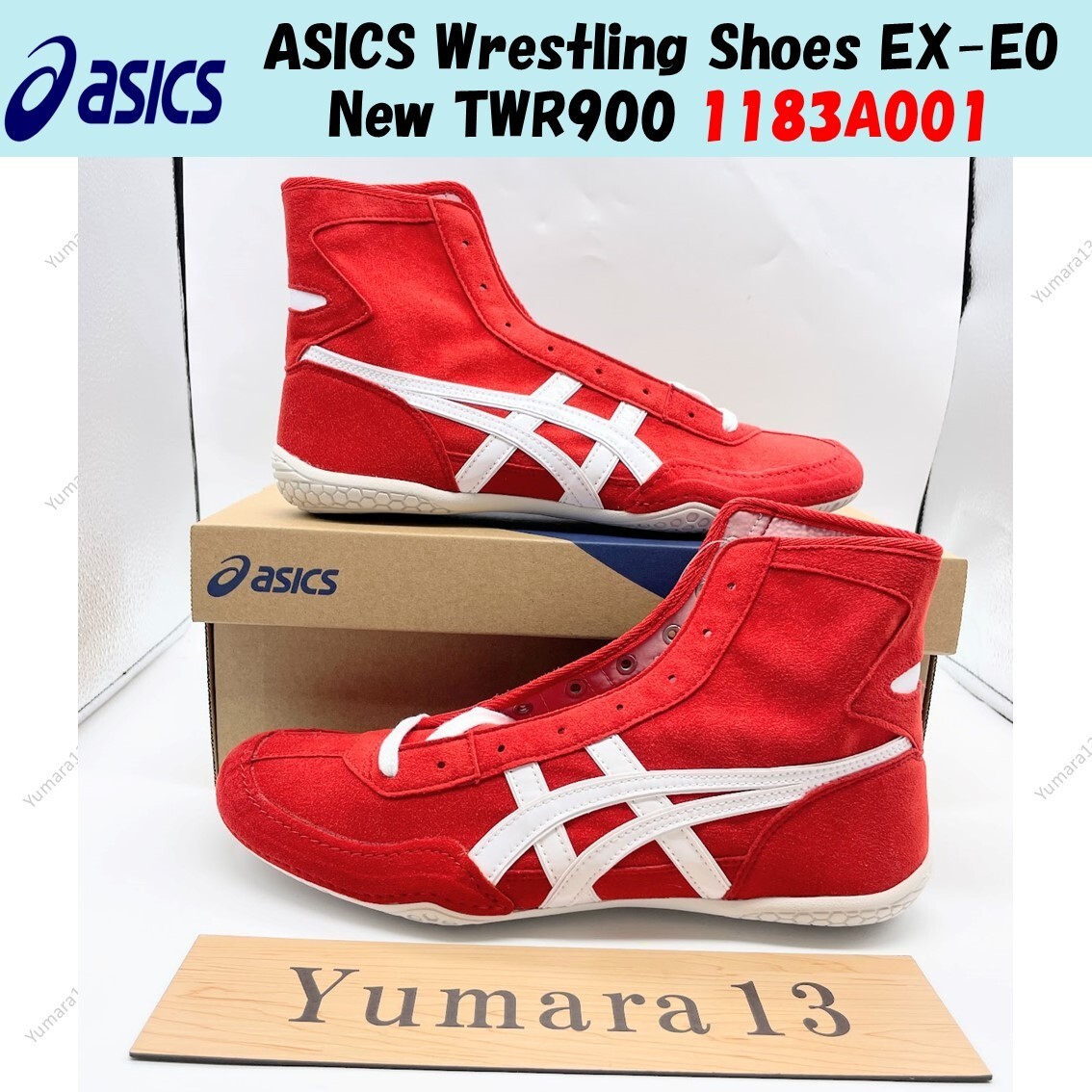ASICS Wrestling Shoes EX-EO New TWR900 1083A001 Red Red White