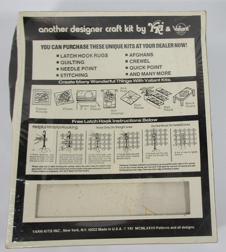Valiant YKI Candlewicking Kit Tulips Circle Pillow Vintage Cream Cotton Muslin - Picture 5 of 8