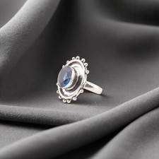 London Blue Topaz Gemstone 925 Sterling Silver Jewelry Handmade Statement Ring