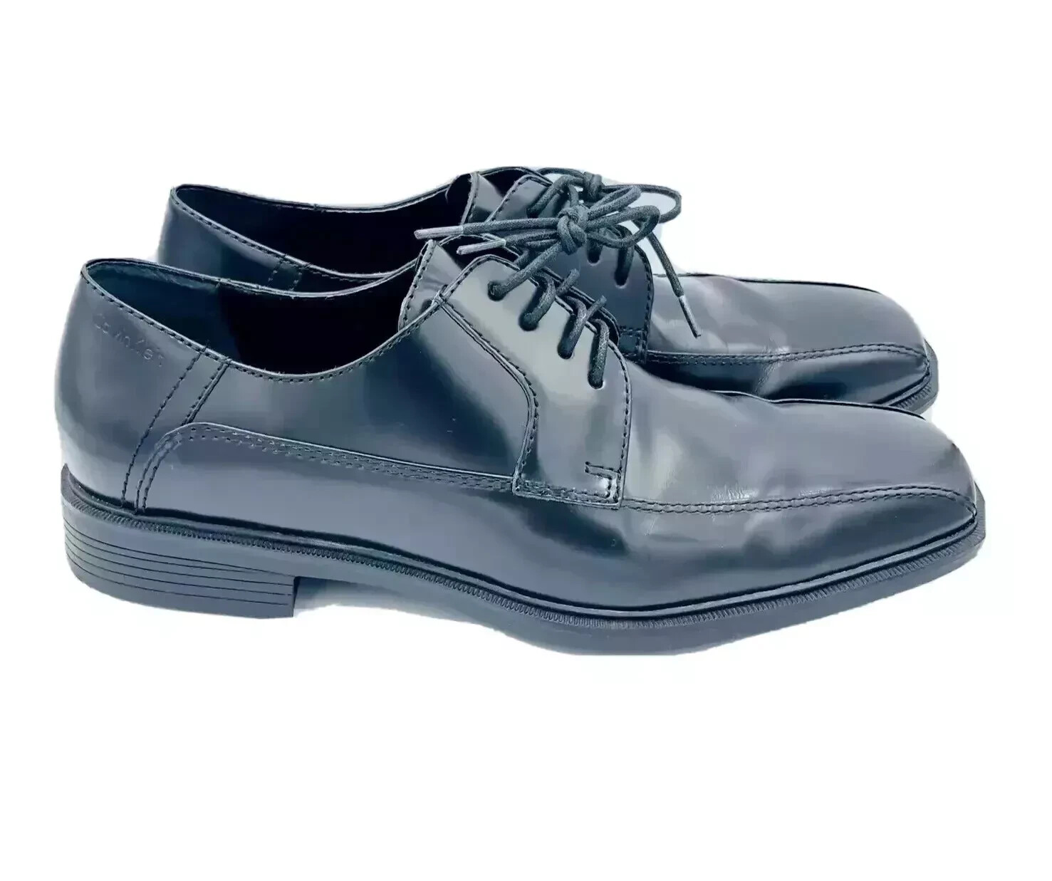 SAOLA Scarpa uomo Calvin Klein taglia 9 5 nera vernice elegante fedor stringata Oxford